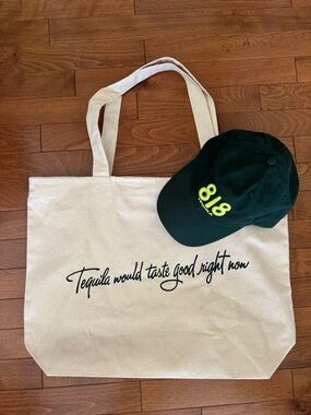 818 Tequila Green Baseball Cap and Zippered Big Tote Bag